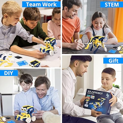 Miniatura 6 de STEM Projects - Robot solar 11 en 1 para niños de 8 a 12 años, kits de ciencia robótica educativa para construir, regalos de cumpleaños de Navidad