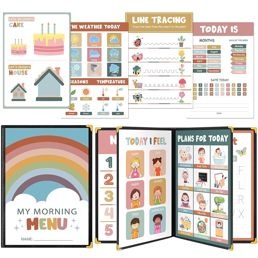 amazon-com-fuyoooo-homeschool-preschool-my-morning-menu-book-kit-includes-16-educational-posters-and-2-morning-menu-covers-for-toddlers-learning-activities-kids-operation-christmas-items-gifts-morandi-color-toys-games for Morning Menu Free Printables Pdf Amazon.com: Fuyoooo Homeschool Preschool My Morning Menu Book Kit, Includes 16 Educational Posters and 2 Morning Menu Covers for Toddlers Learning Activities, Kids Operation Christmas Items Gifts(Morandi Color) : Toys & Games for Morning Menu Free Printables Pdf