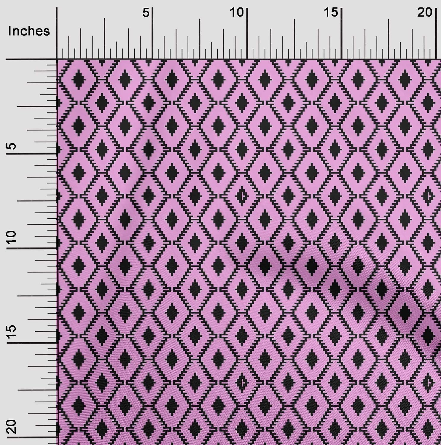 oneOone Cotton Jersey Light Pink Fabric Tribal Quilting Supplies Print Sewing Fabric by The Yard 58 Inch Wide