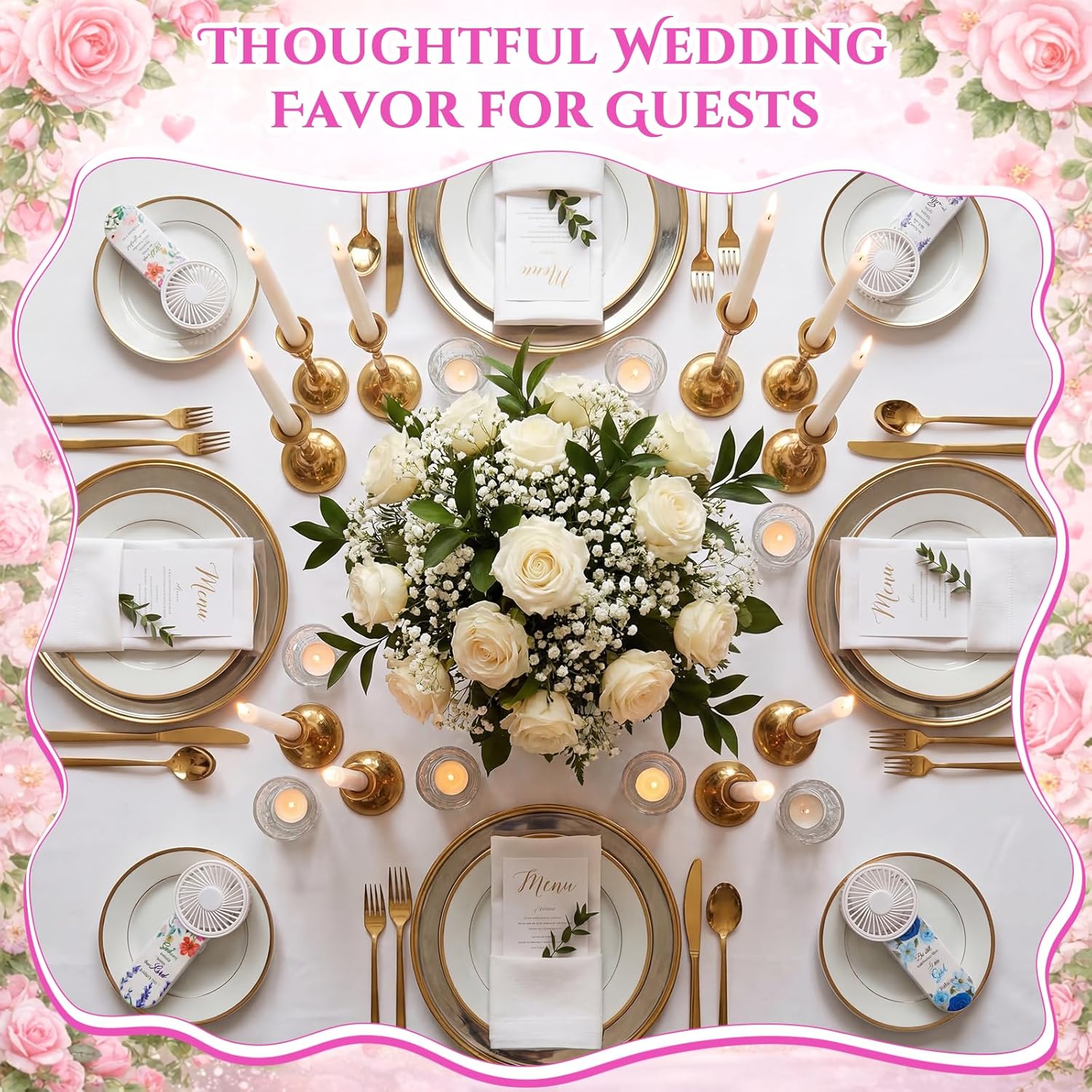 24 Pcs Mother's Day Christian Church Fans Gifts Bulk Religious Bible Portable Mini Handheld Fans for Mom Women Summer Wedding Travel Makeup