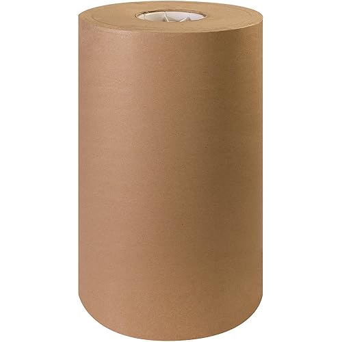 Aviditi Rollo de papel kraft, 50#, 15 pulgadas x 720 pies, kraft, papel 100% reciclado, ideal para embalaje, envoltura, manualidades, correos,