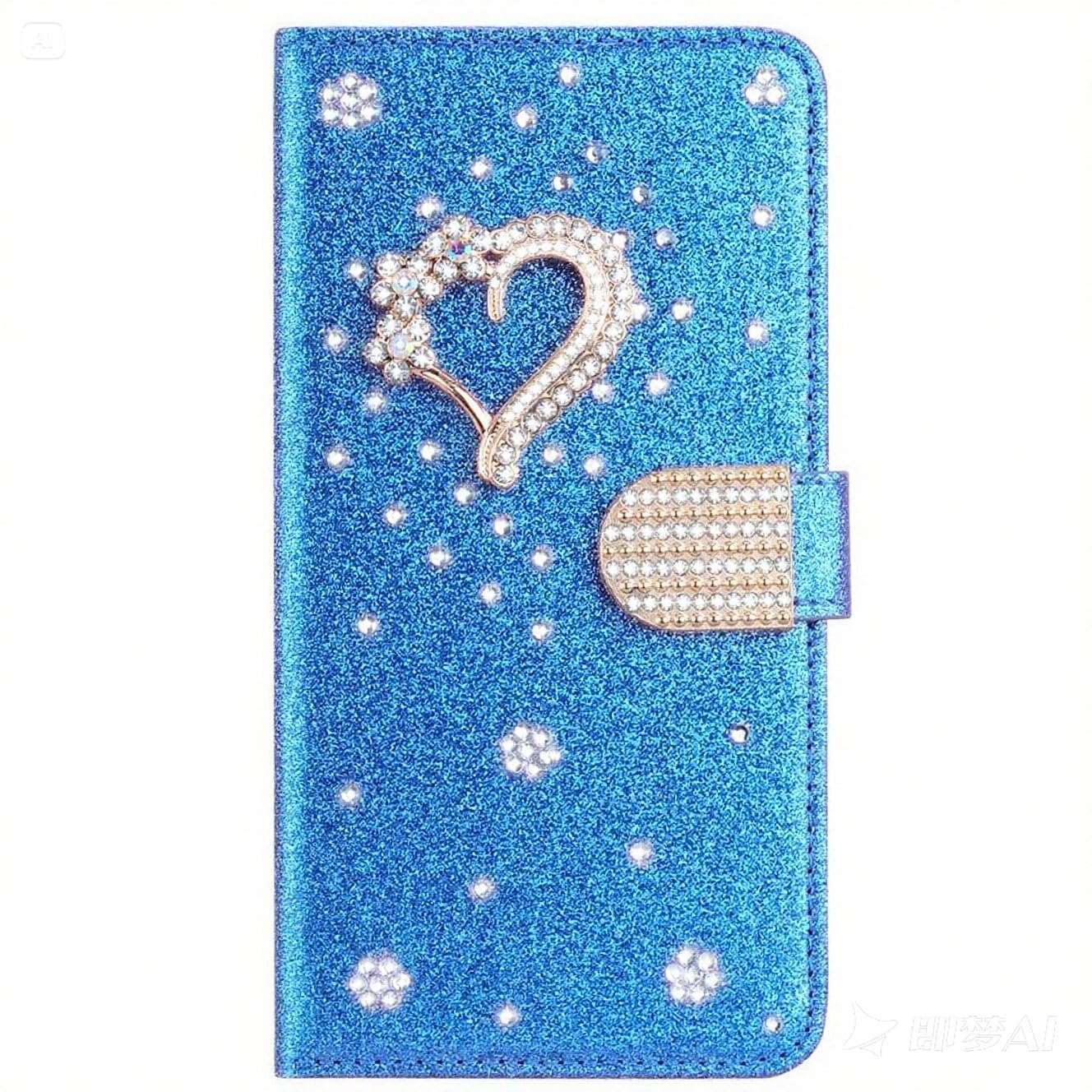 SEHEYA Cover per Xiaomi Redmi 10 4G / Redmi 10 2022 Custodia Portafoglio a Libro Brillantini Diamante Fibbia Chiusura Magnetica Borsa Glitter PU Pelle Porta Carte Cavalletto Caso, Argento