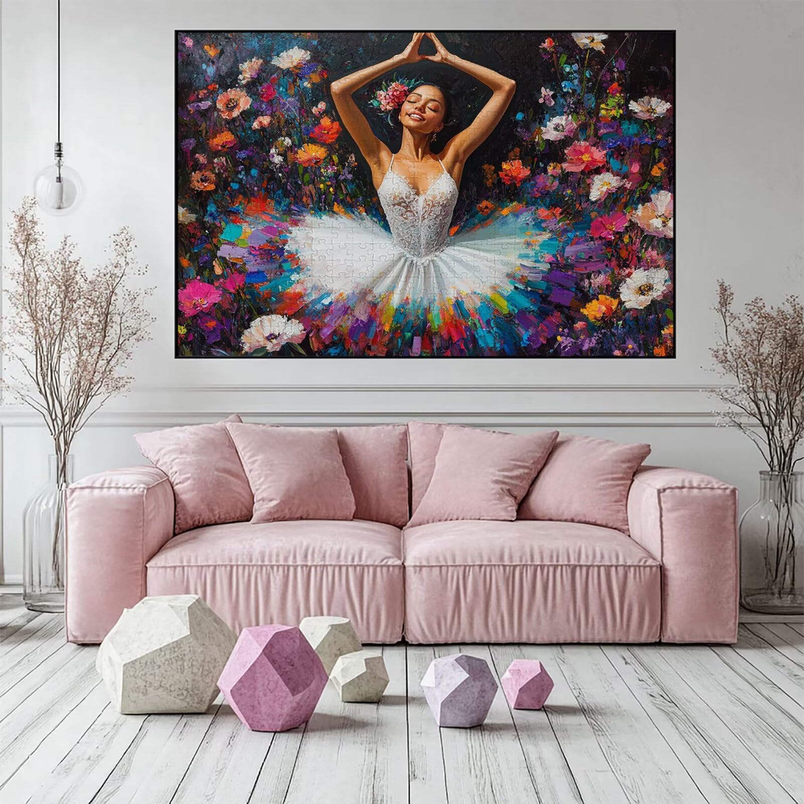 Puzzle 3000 elementów kwiaty puzzle dla dorosłych 122 x 81 cm Unikalne rzemiosło klasyczne drewniane układanka 3D do rodzinnych gier aktywnych, układanka do samodzielnego wykonania nawet do