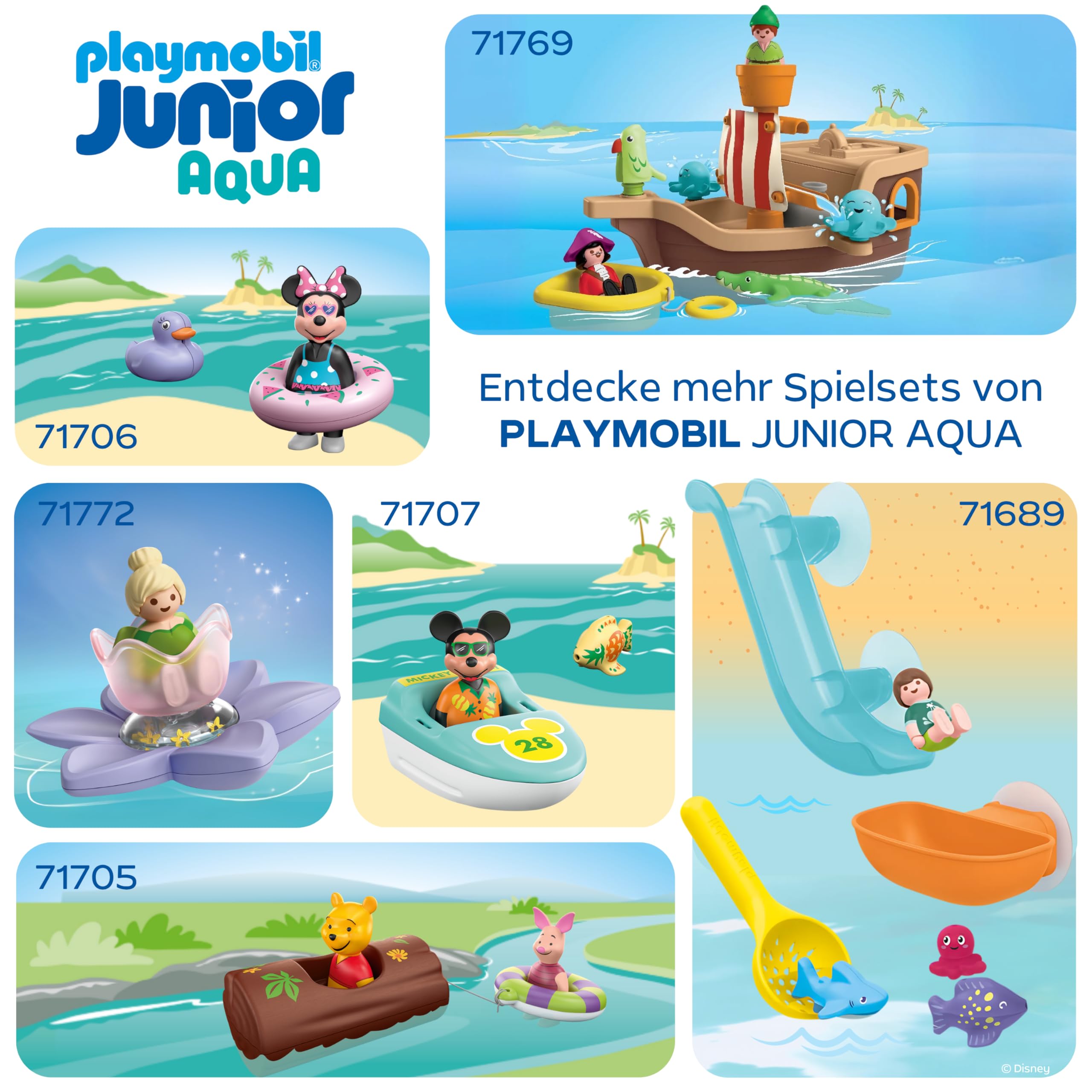 PLAYMOBIL | JUNIOR Aqua | Schwimmbecher mit Wasserspaß | Wasserspielzeug ab 1 Jahr | Geschenk für Kleinkinder | Lehrreich & Spaß beim Baden | Nachhaltiges Badespielzeug | 71776