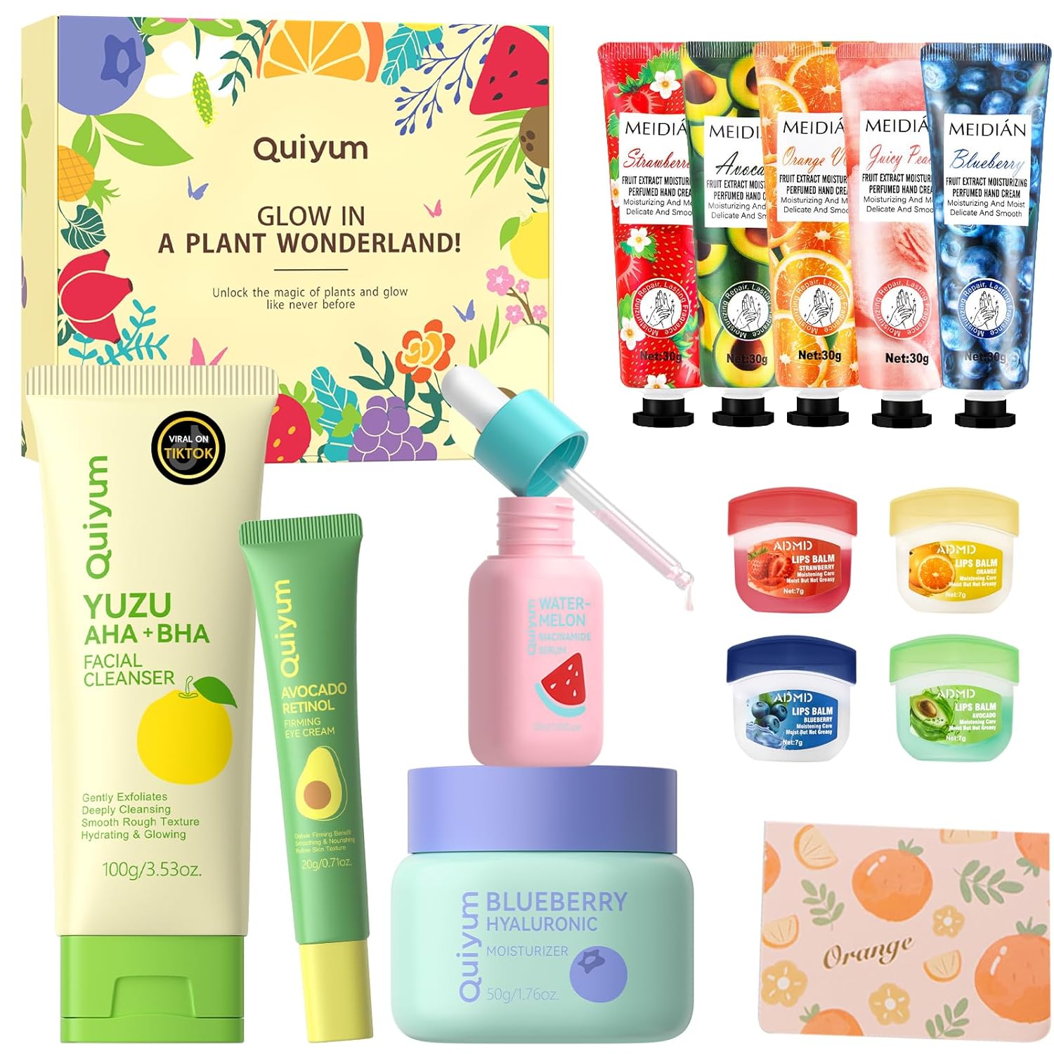Fruit Skincare, Skin Care Gift Sets, Skin Care for Teens 10-12, with Lip Balm *4, Facial Cleanser, Serum, Eye & Face Cream, Hands Cream *5 , Nourishing, Hydration, Glow Up, Trendy Stuff Fruit Skincare, Skin Care Gift Sets, Skin Care for Teens 10-12, with Lip Balm *4, Facial Cleanser, Serum, Eye & Face Cream, Hands Cream *5 , Nourishing, Hydration, Glow Up, Trendy Stuff