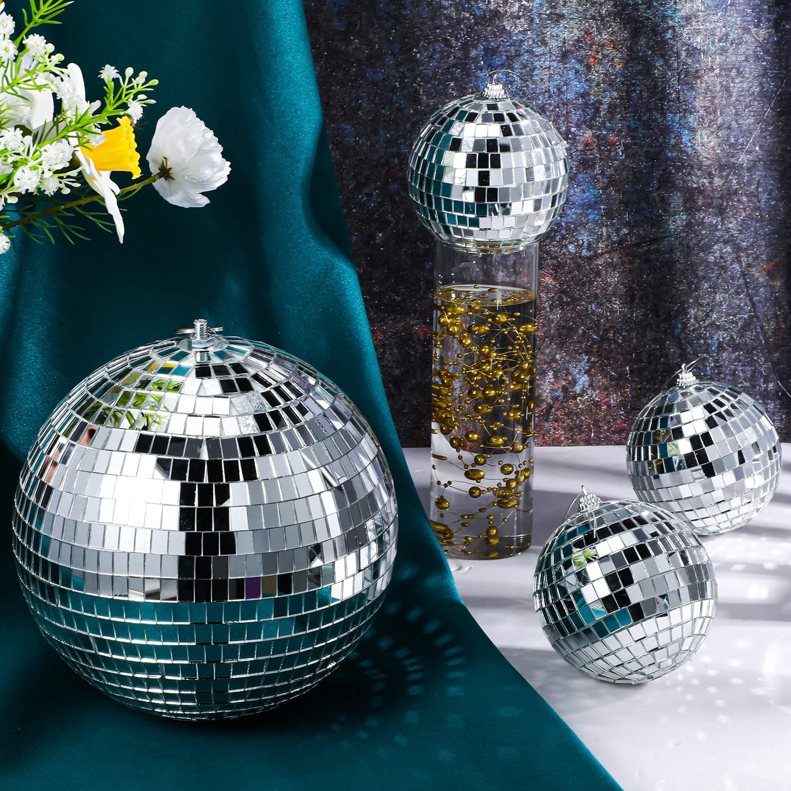 Mirror Balls, MUZTOP 14 Pack Disco Ball Ornaments UK | Ubuy