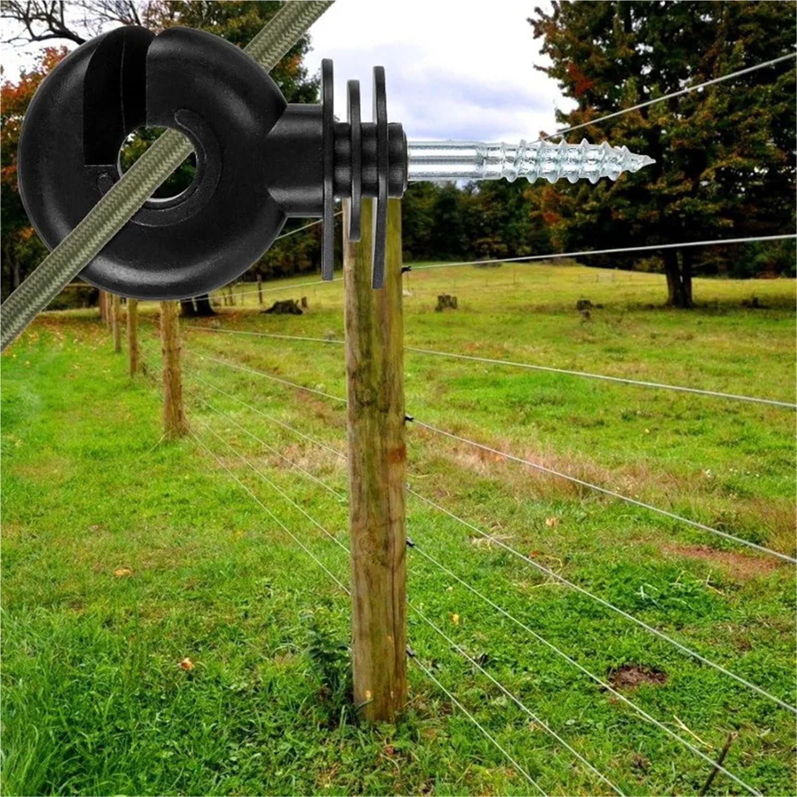 Isolatori Per Recinto Elettrico 50/5PCS Isolante for la resistenza del connettore cavo for recinzione giardino for l'allevamento di animali elettrico lunga durata(30PCS)