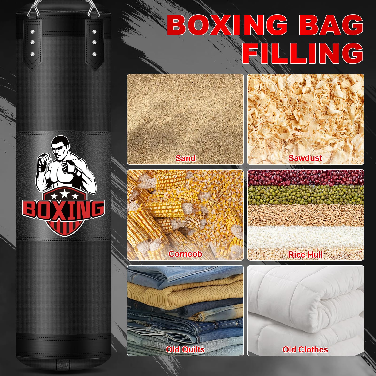 Amazon.com : Punching Bag for Adults, 4FT Oxford Heavy Boxing Bag