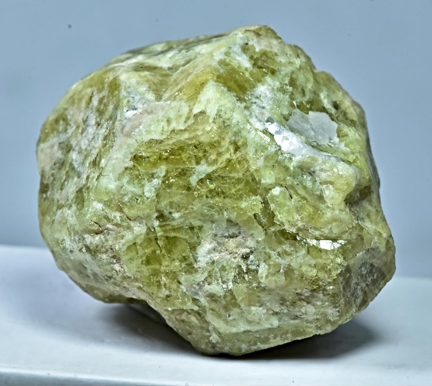 46 Gram Natural Terminated Vesuvianite Crystal Combined with Blue Calcite