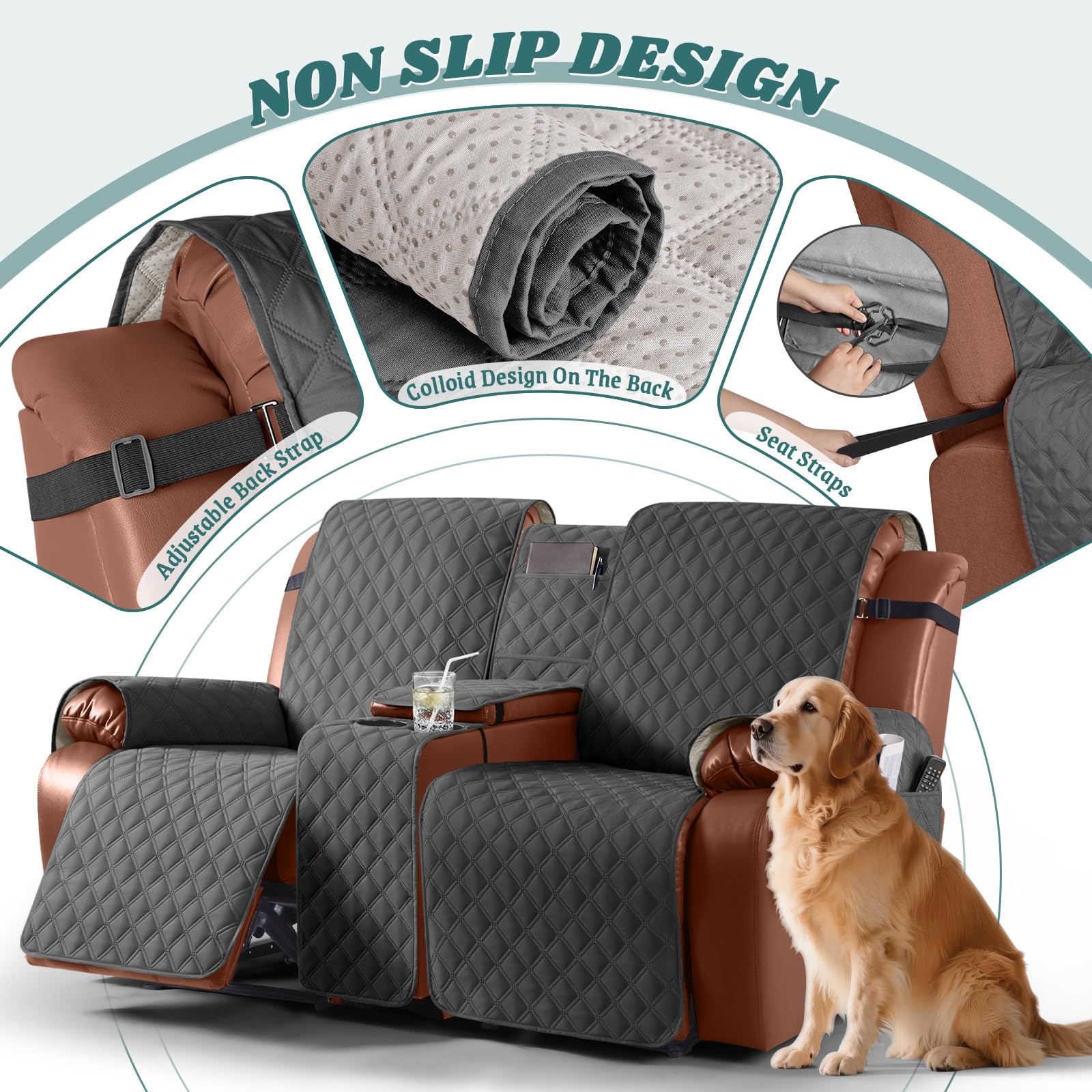 Waterproof Recliner Loveseat Cover - Protect Your Sofa -4 Waterproof Recliner Loveseat Cover - Protect Your Sofa -4