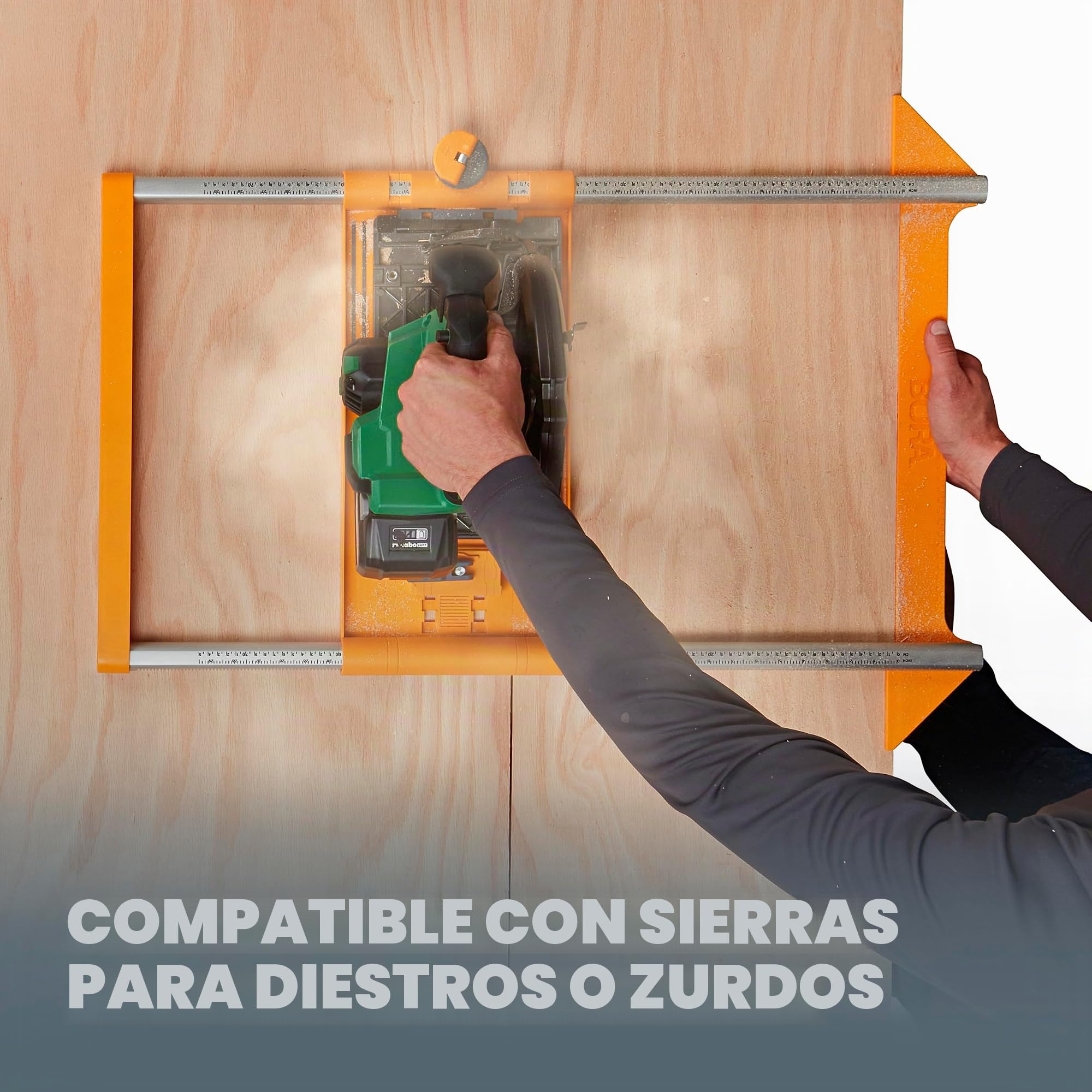 BORA NGX 546250 - Guía de corte de doble riel para sierras circulares