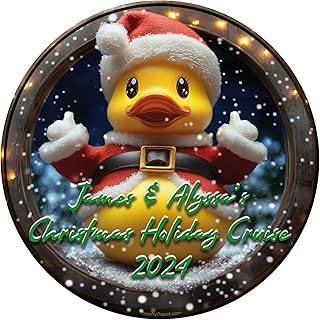 Personalized Christmas Rubber Duck Cruise Door Decoration Magnet, Custom Personalized Inscriptions Including Names, Occasions, Dates, Quotes or Anything That captures The Essence of Your Cruise.