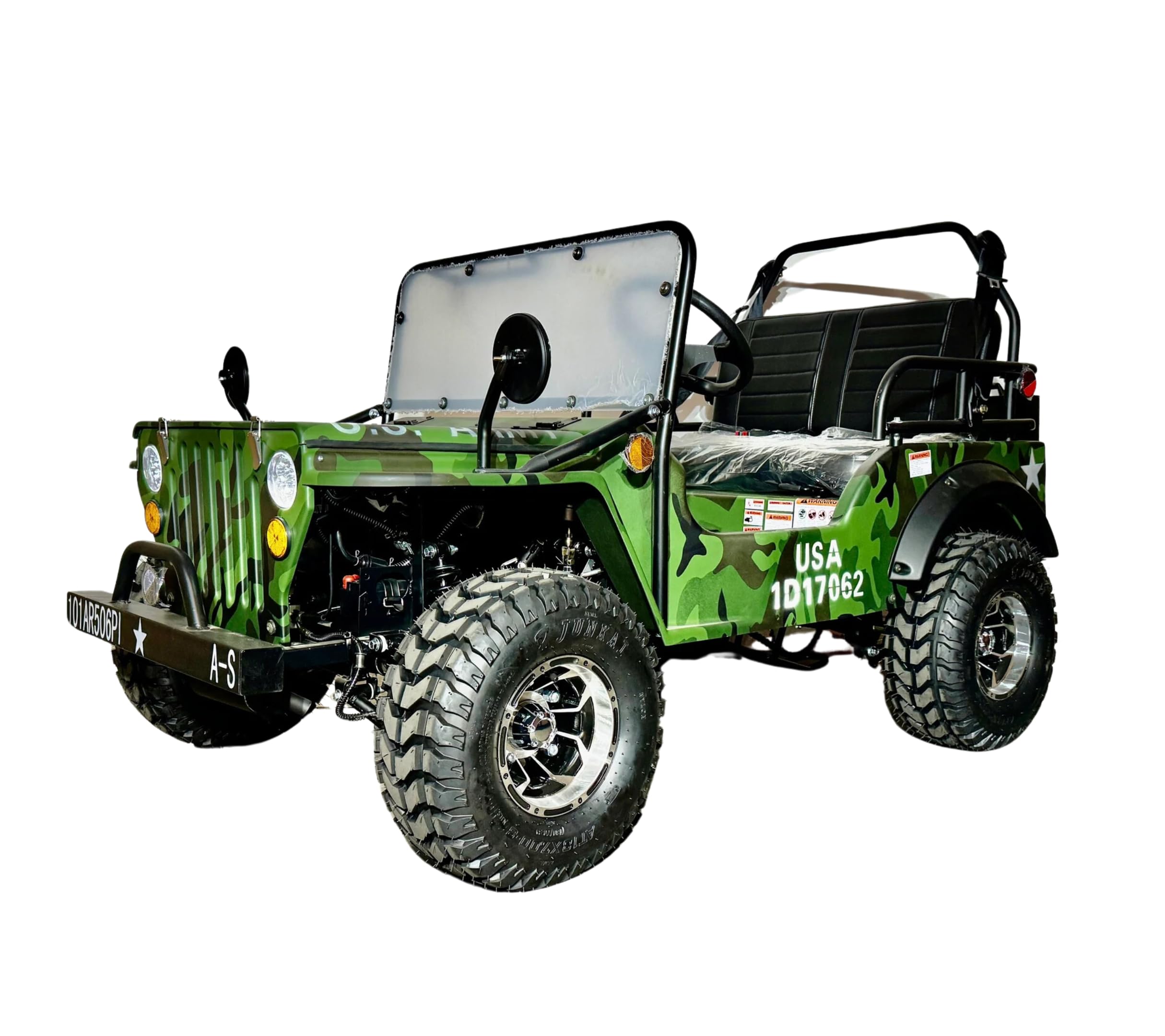 125CC Willys GO Kart | Venom | 125CC COOLSTER GO-Kart for Children, Young Adults (Camo Green)