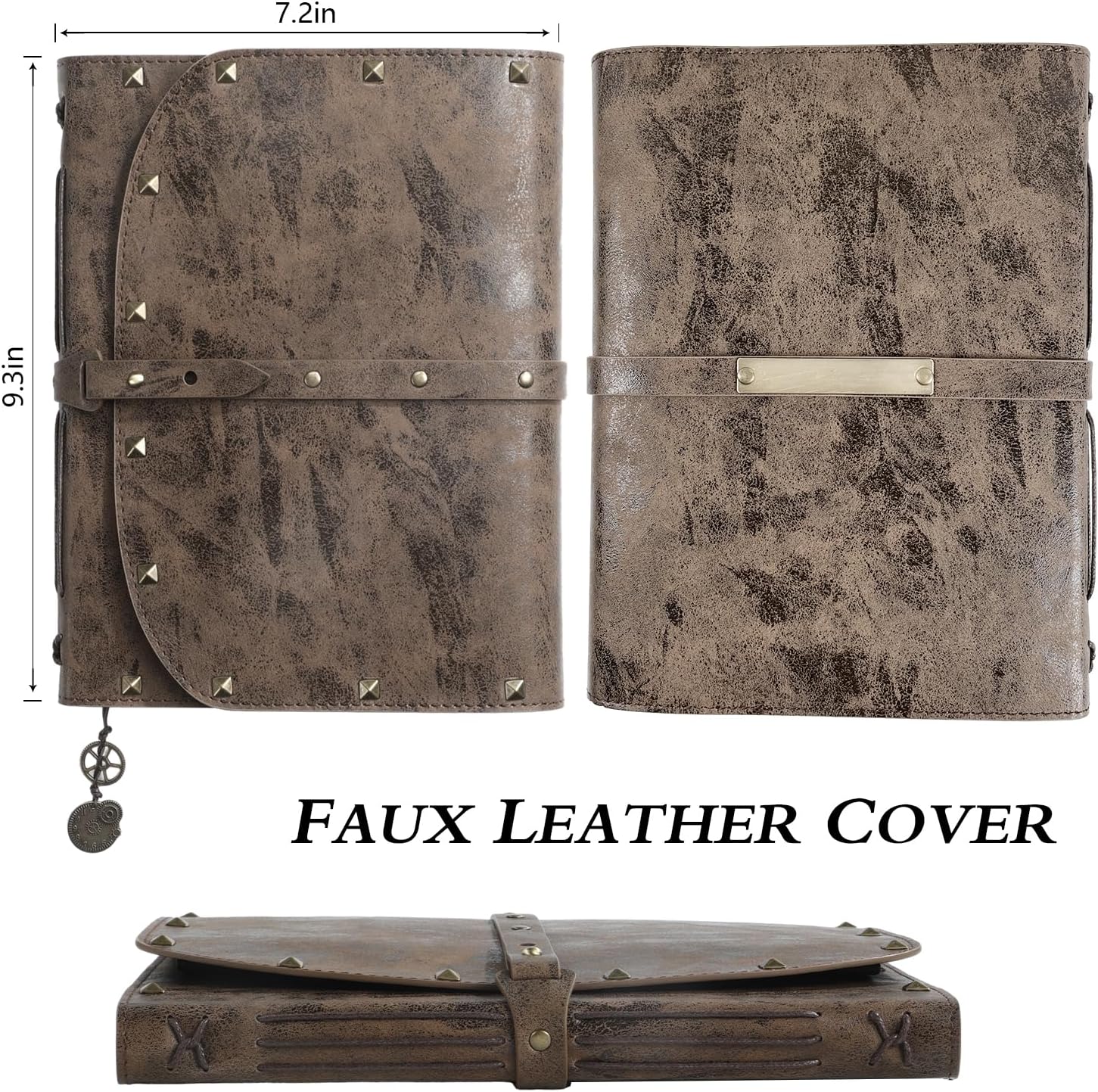 Notebook/Journal for Women Men 288 Pages A5 Hardcover Leather Journals for Writing,Travel,Business,Work & School,College Ruled Notebooks for Note Taking, Diary Notepad 7.4"×9.4"