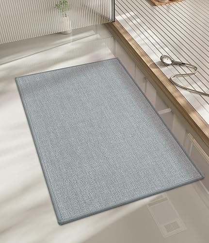 Miniatura 34 de chakme Alfombras de baño de 47 x 17 pulgadas, ultra delgadas, antideslizantes, de secado rápido, absorbentes, para suelo de baño