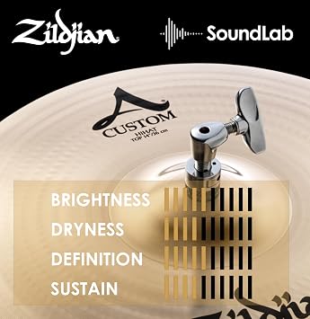 Zildjian A Custom Series - 14 Inch Hi-Hat Cymbals - Pair - Brilliant finish