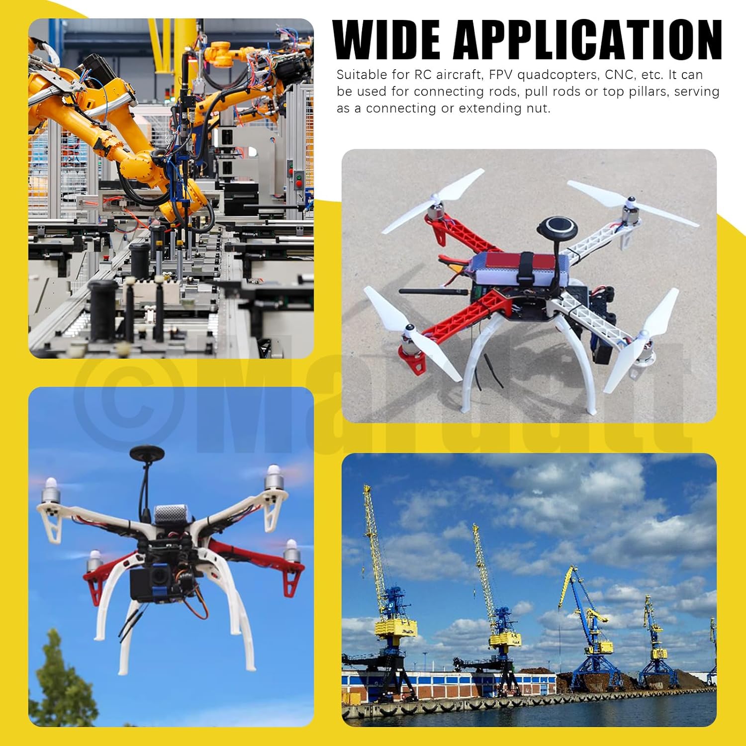 48Pcs M3 Hex Aluminum Standoff Spacer Column M3x10mm, M3x15mm, M3x20mm, M3x25mm, M3x30mm, M3x35mm Hex Head Column Spacer Hexagonal Connecting Column for RC Aircraft, FPV, CNC