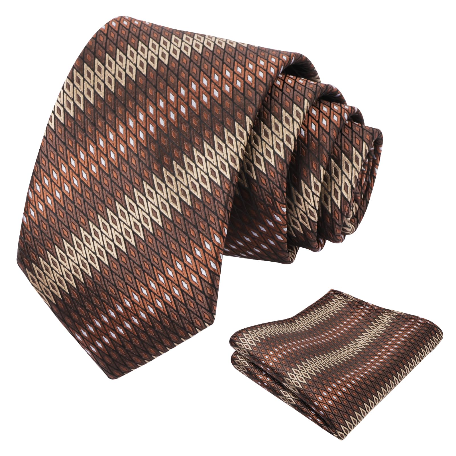 Alizeal Mens 3.15'' Gradient Novelty Tie Set with Pocket Square