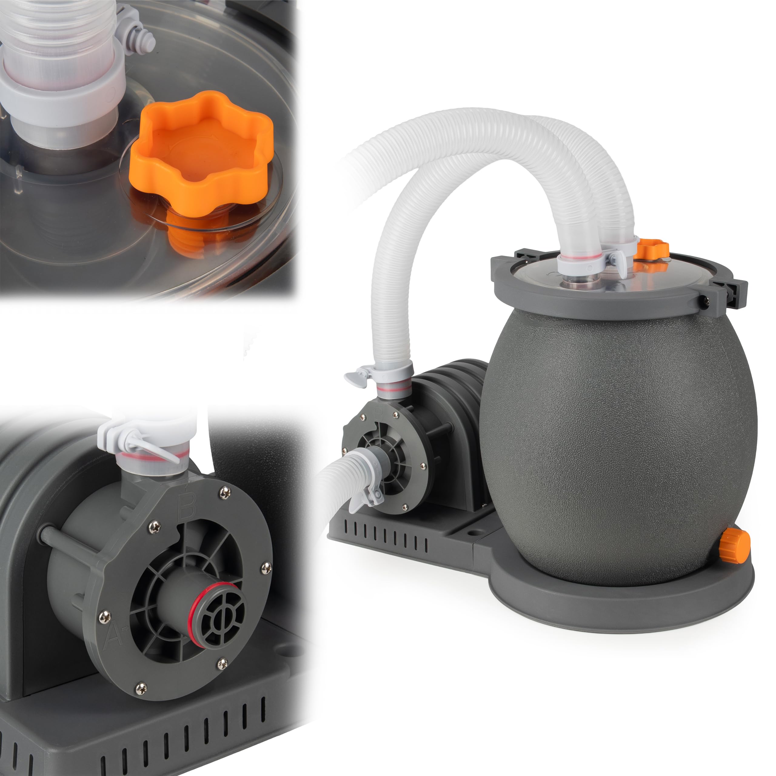 COIL Pool-Filterpumpe Sandpumpe, Sandfilter für schwimmbäder, Filterpumpe, Förderleistung: 4542 l/h, Leistung: 100W, Spannung: 220–240 V