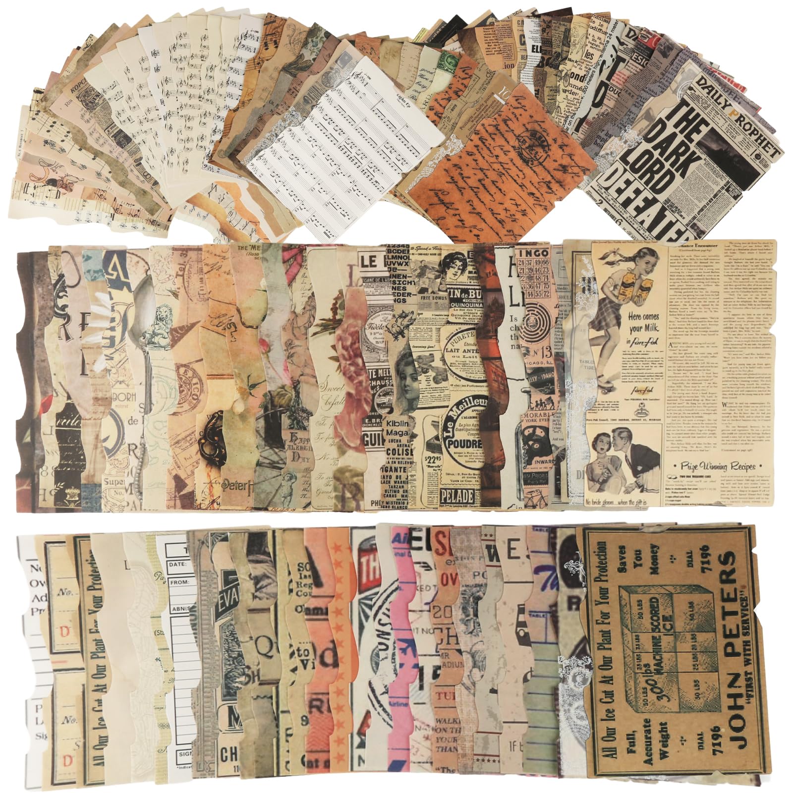 RUIJIE Scrapbooking Autocollants Vintage 250pcs PVC Décoration