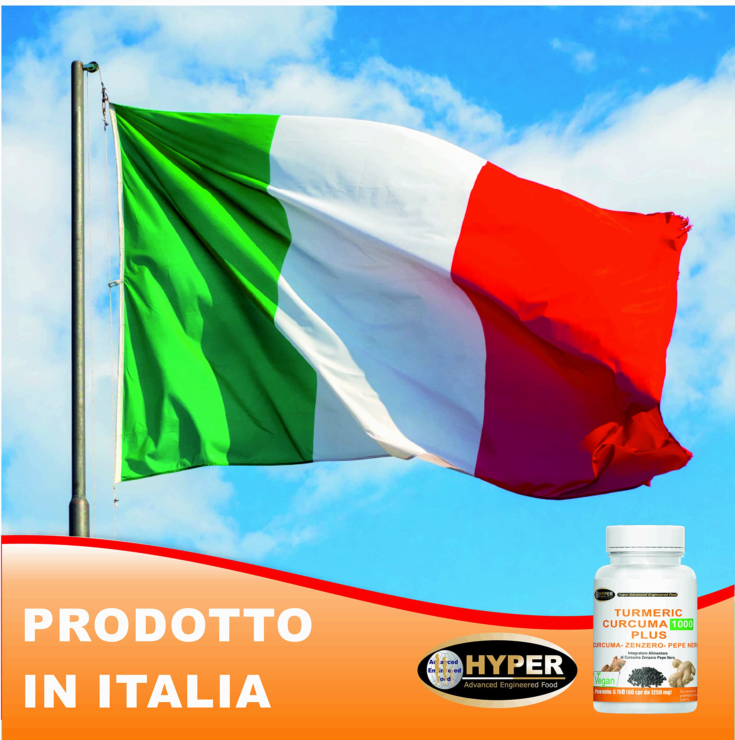 Integratore Curcuma Zenzero Pepe Nero Curcumina Piperina Alto Dosaggio Antinfiammatorio Naturale Dolori Articolari Mestruali Antiossidante Riattivare il Metabolismo e Digestione Turmeric Plus 300comp
