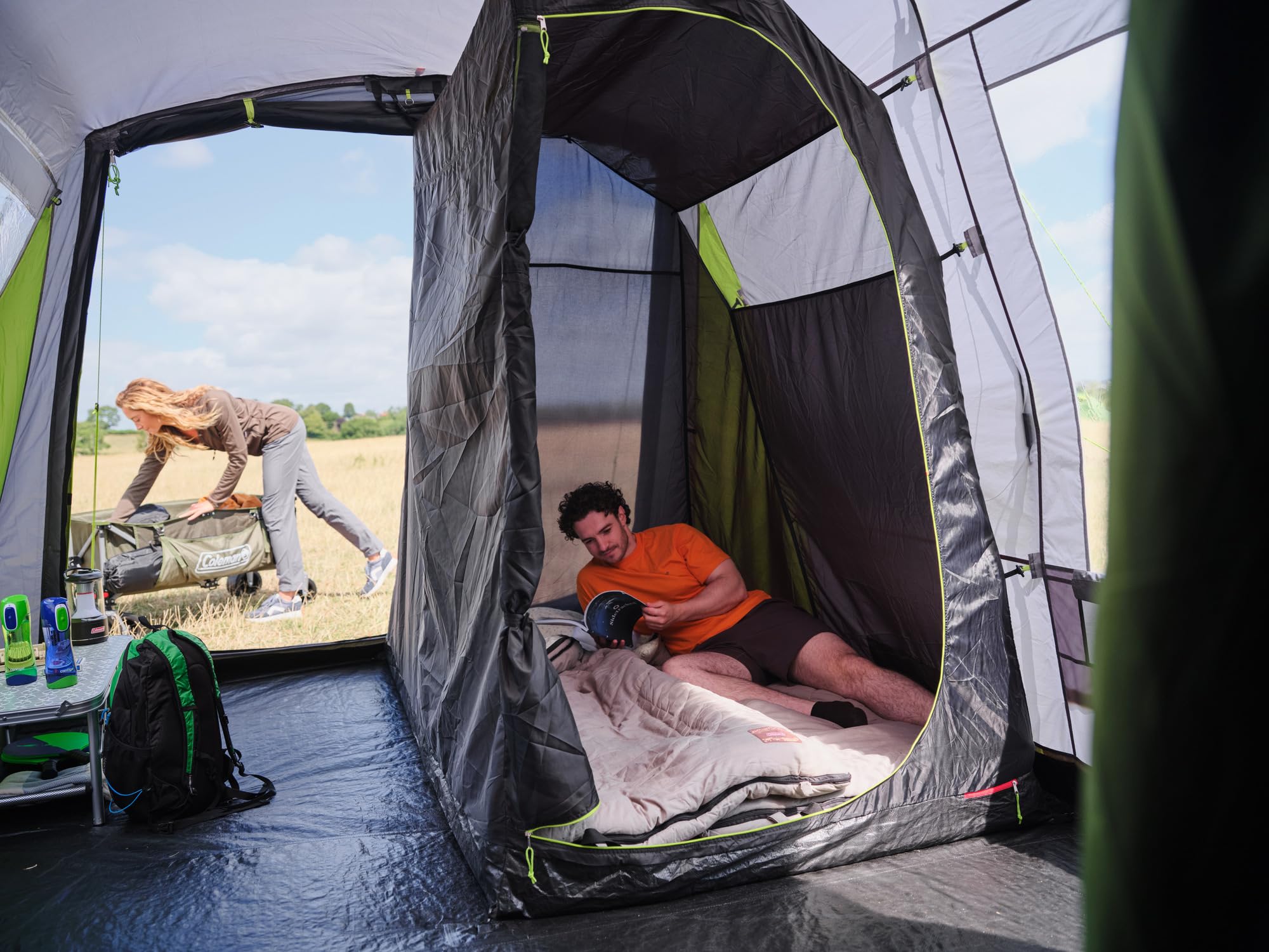 Coleman Dormitorio Adicional para Tienda de campaña Victoria Falls 4 | Espacio Extra para Dormir para 2 Personas | Montaje rápido | Tejido Transpirable | Ligera y compacta