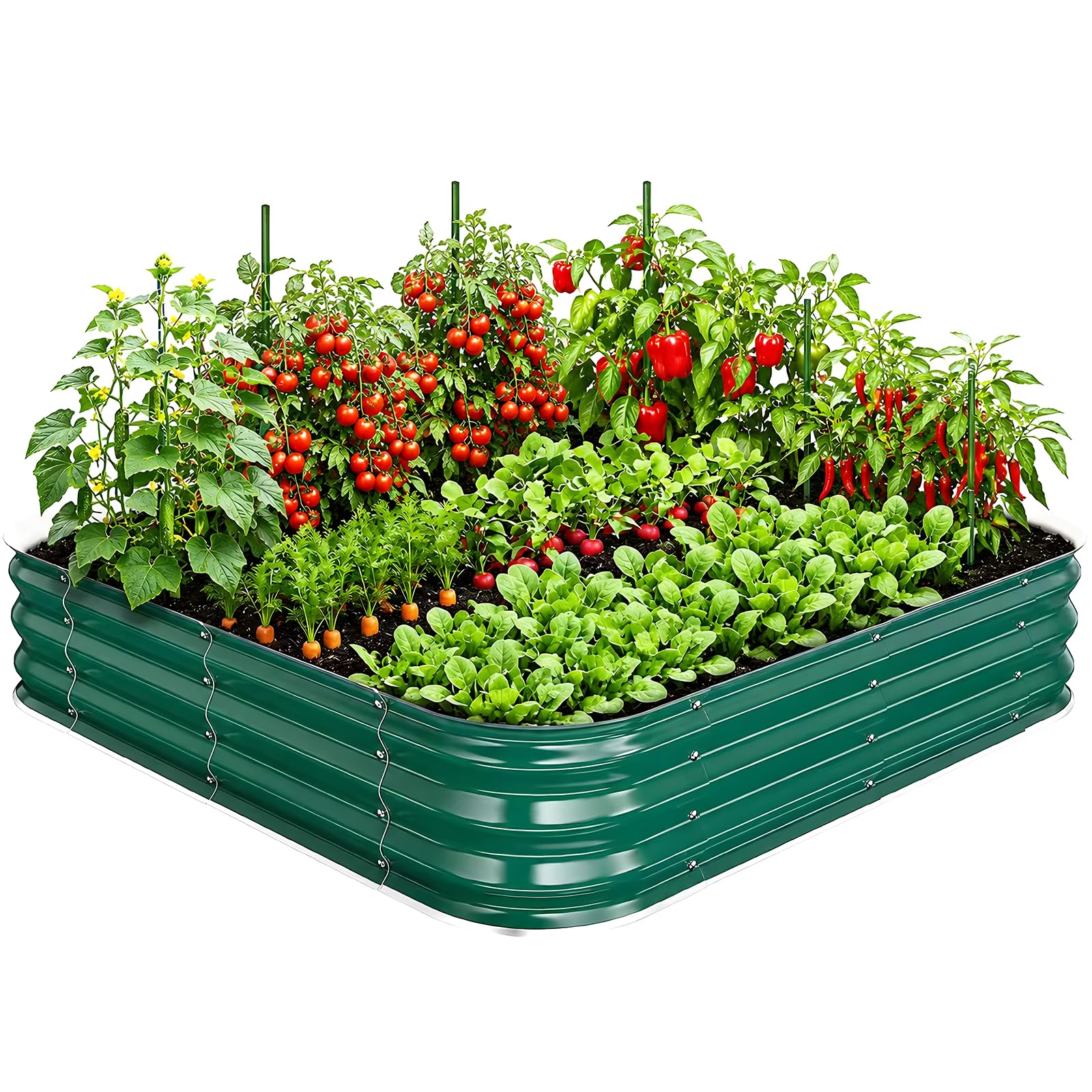 FCCRETA Galvanized Raised Garden Bed