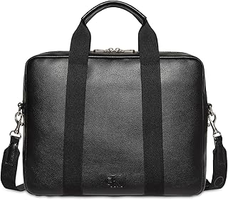 Webbing Strap Laptop Bag Erkek Çanta, Siyah, Tek Beden