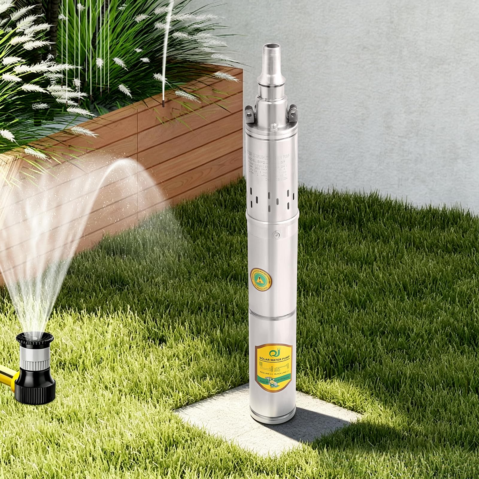 Brunnen pompa wodna z polerowanej stali nierdzewnej (370 W/2 m³/h)