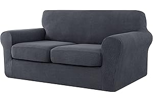 CHUN YI 3 Pieces Stretch Loveseat Sofa Covers for Your 2-Seater Couch
