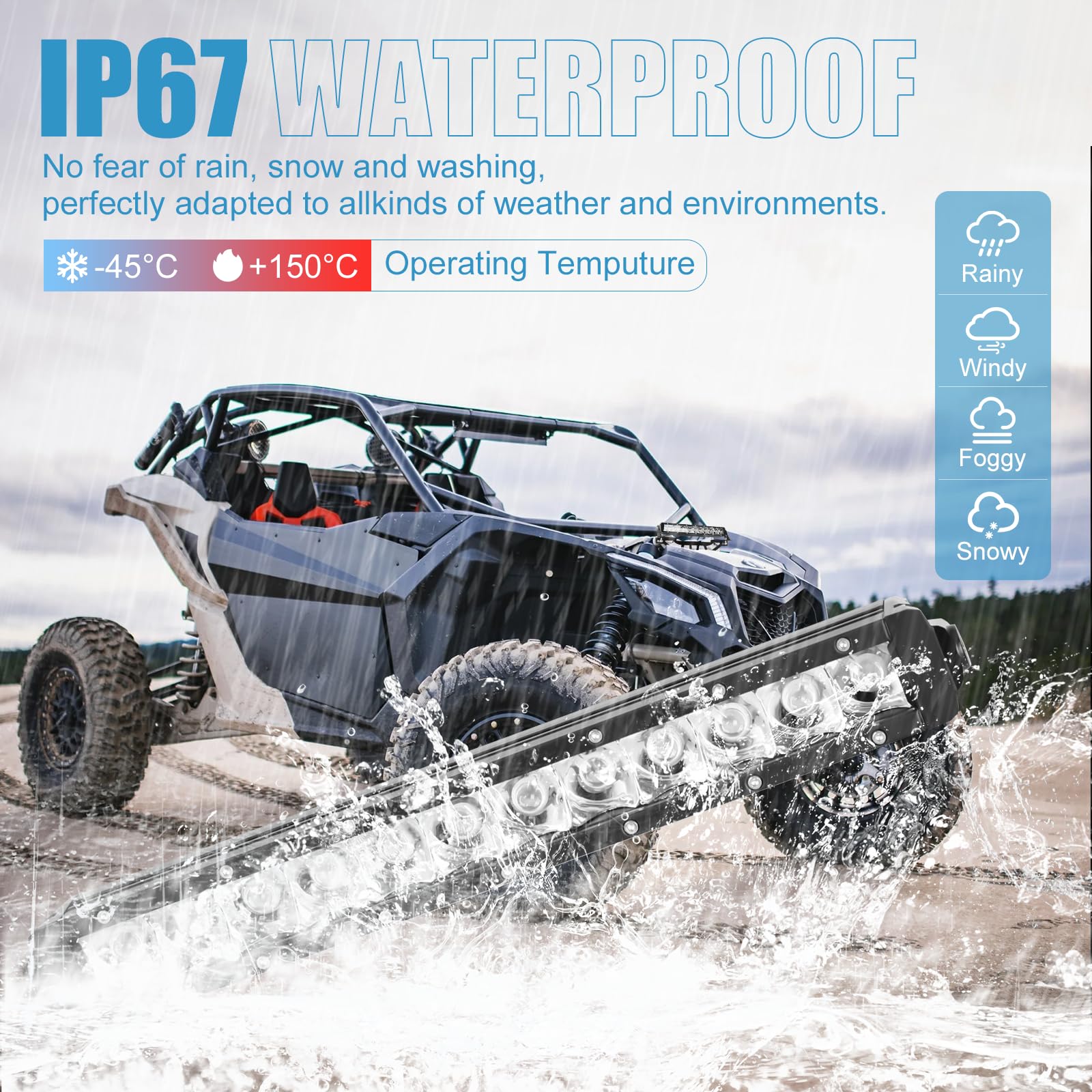 Maverick X3 Listwa świetlna z uchwytem montażowym i przełącznikiem kołyskowym, zestaw wiązki przewodów do Can-Am Maverick X3/X3 MAX 2017-2025, zestaw listew świetlnych LED UTV 60 W super