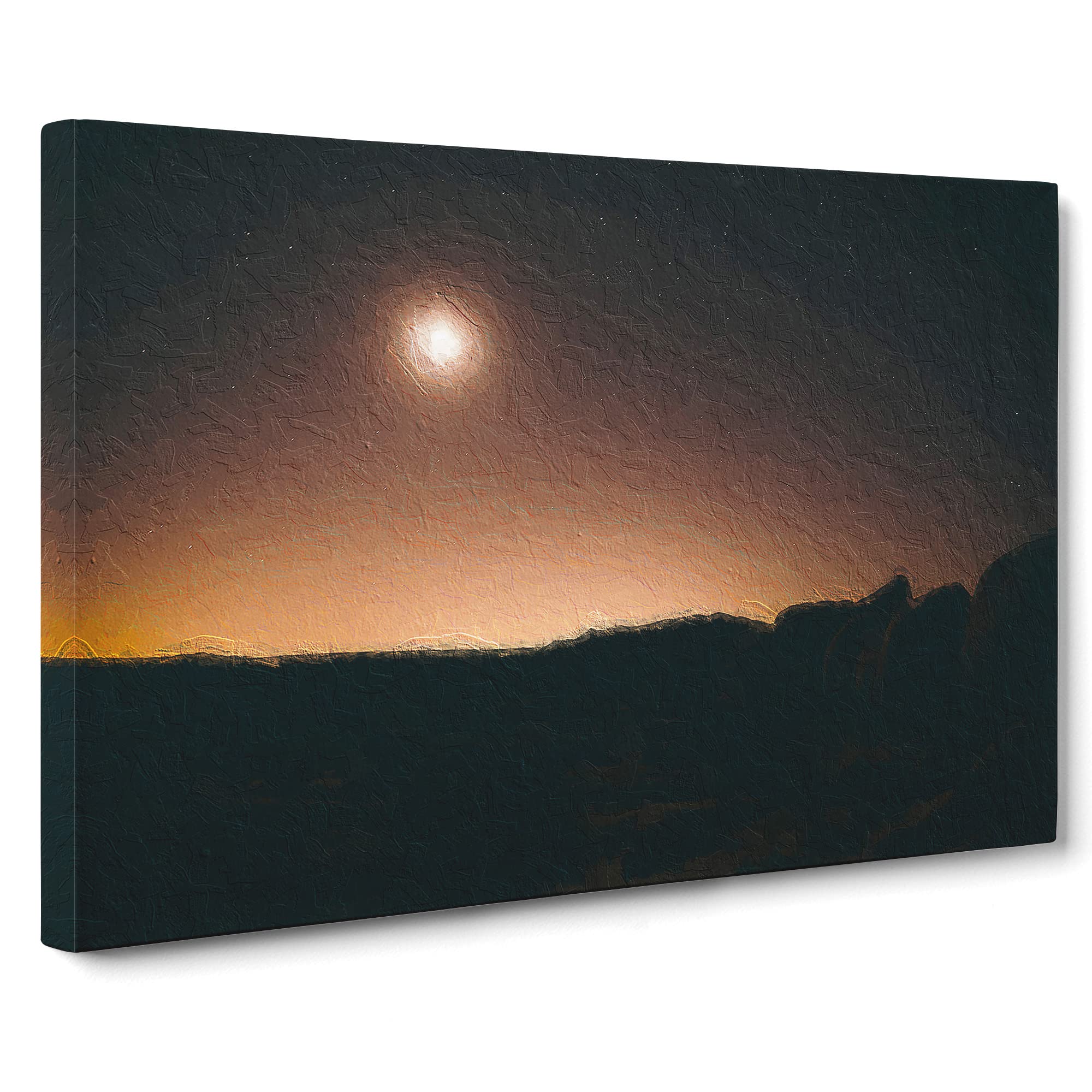 Glow From The Sky Canvas Print, Mixed, 25L x 50W cm