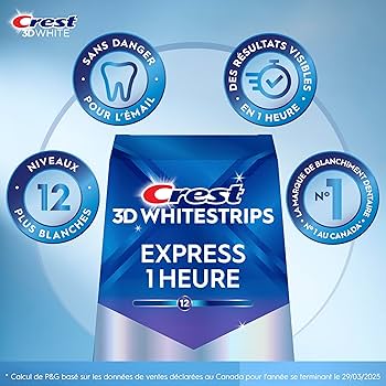 【タイムセール】クレスト　crest whitening Crest 3D Whitestrips Supreme Bright At-home Teeth Whitening