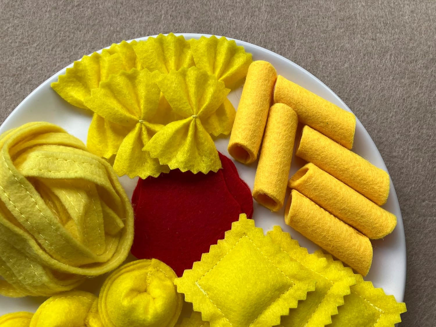 Pasta Set (Small Set) - Handmade Educational Montessori Kitchen Toys for Toddlers Ages 3-6 and Older Children - Pretend Cooking Dramatic Play