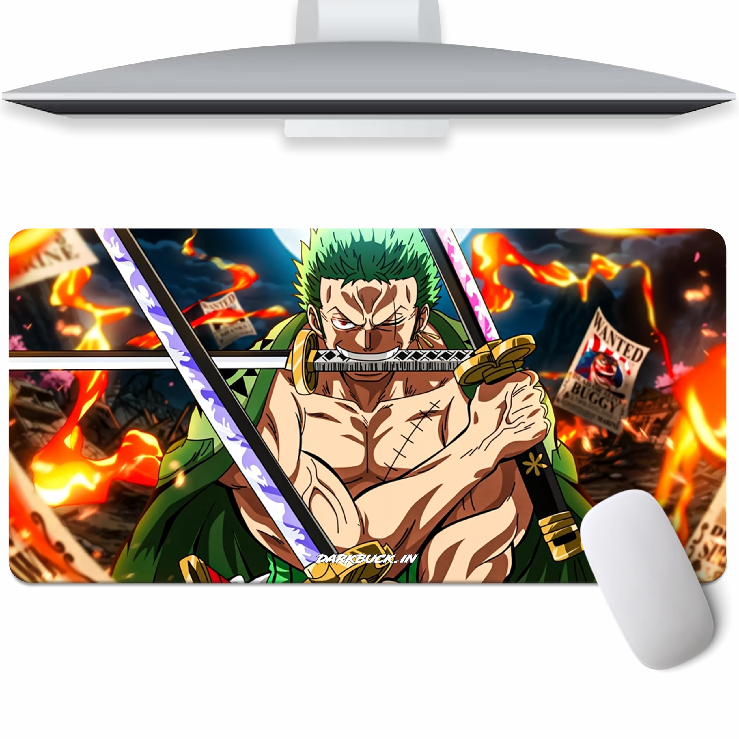 Darkbuck Anime Inspired Extended Gaming Mouse Pad – Roronoa Zoro