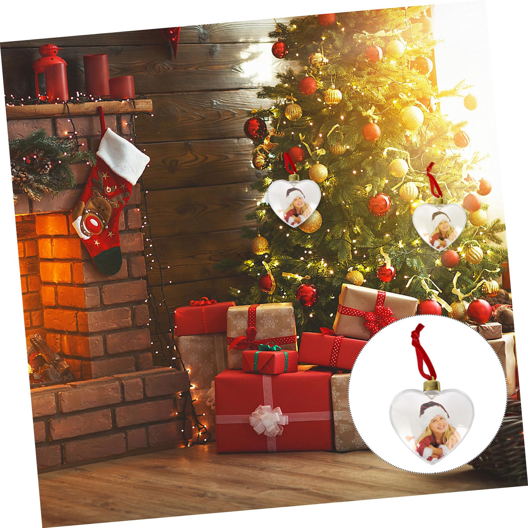 Vaguelly Decorazioni da Appendere per Festa in Plastica Bianca 6 Pezzi, Cornici per Foto Fai-da-te Eleganti e Pendenti Decorativi per Atmosfera Accogliente