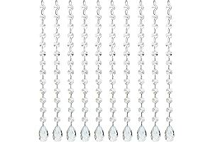 Sparkling Clear Hanging Crystal Teardrop Ornaments for Chandeliers and Wedding Décor