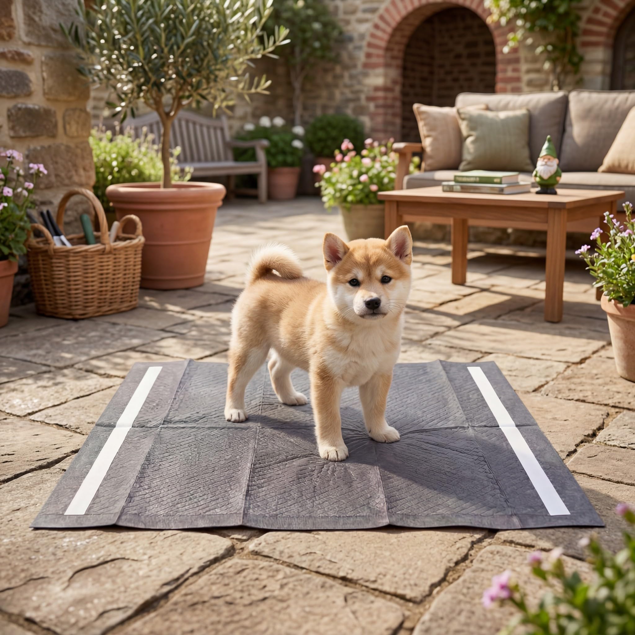 GYMAX 150 Stück Welpen Unterlagen 60 x 60 cm, PIPI Matten für Hunde mit Kohlenstoff zur Geruchskontrolle, auslaufsicheres 6-lagiges Design, Schnelltrocknende Puppy Pads
