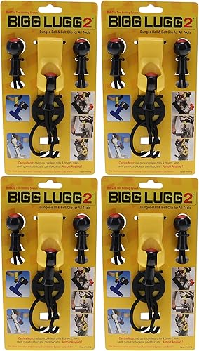 Bigg Lugg BL2-3BM - Sistema de soporte de herramientas con 3 bungees de bola, paquete de 4