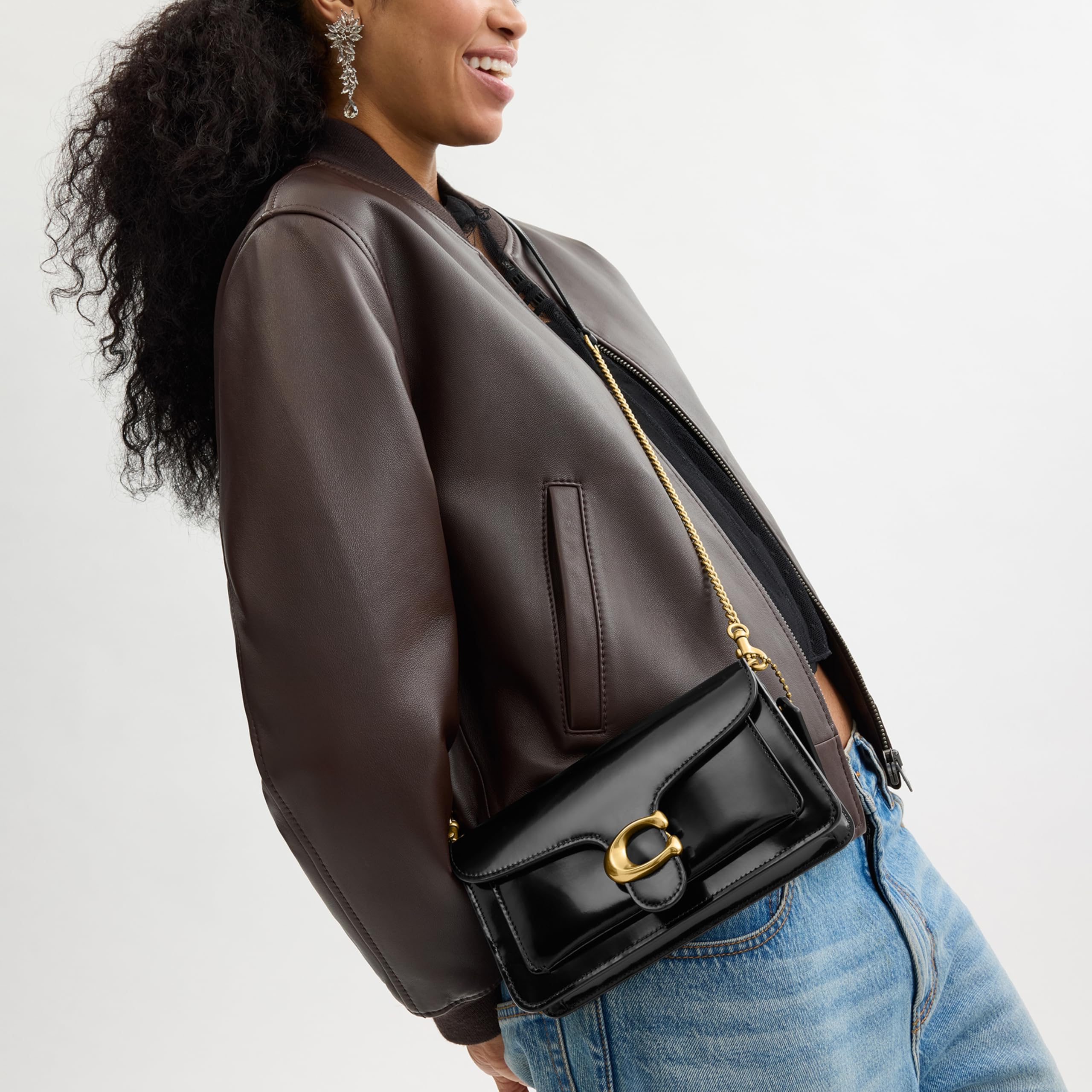 Coach Tabby Chain Clutch: One Size B4/Black