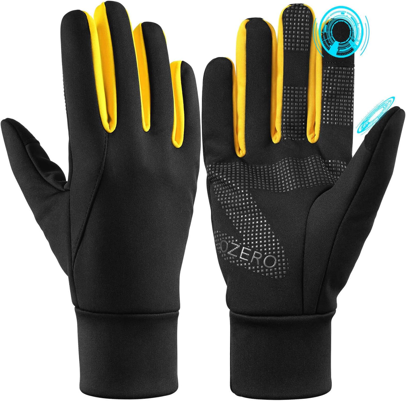 OZERO Winter Touchscreen Gloves for Men: Warm Running Gloves Windproof Water Resistant - Lightweight Thermal Glove for Hiking Cycling Driving