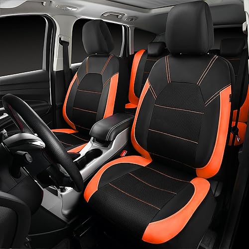 Miniatura 14 de CAR PASS Leather seat Covers,Automotive Universal Sport car seat Cover Super 5mm Composite Sponge Inside,Airbag Compatible fits Most SUVs, Camaleón