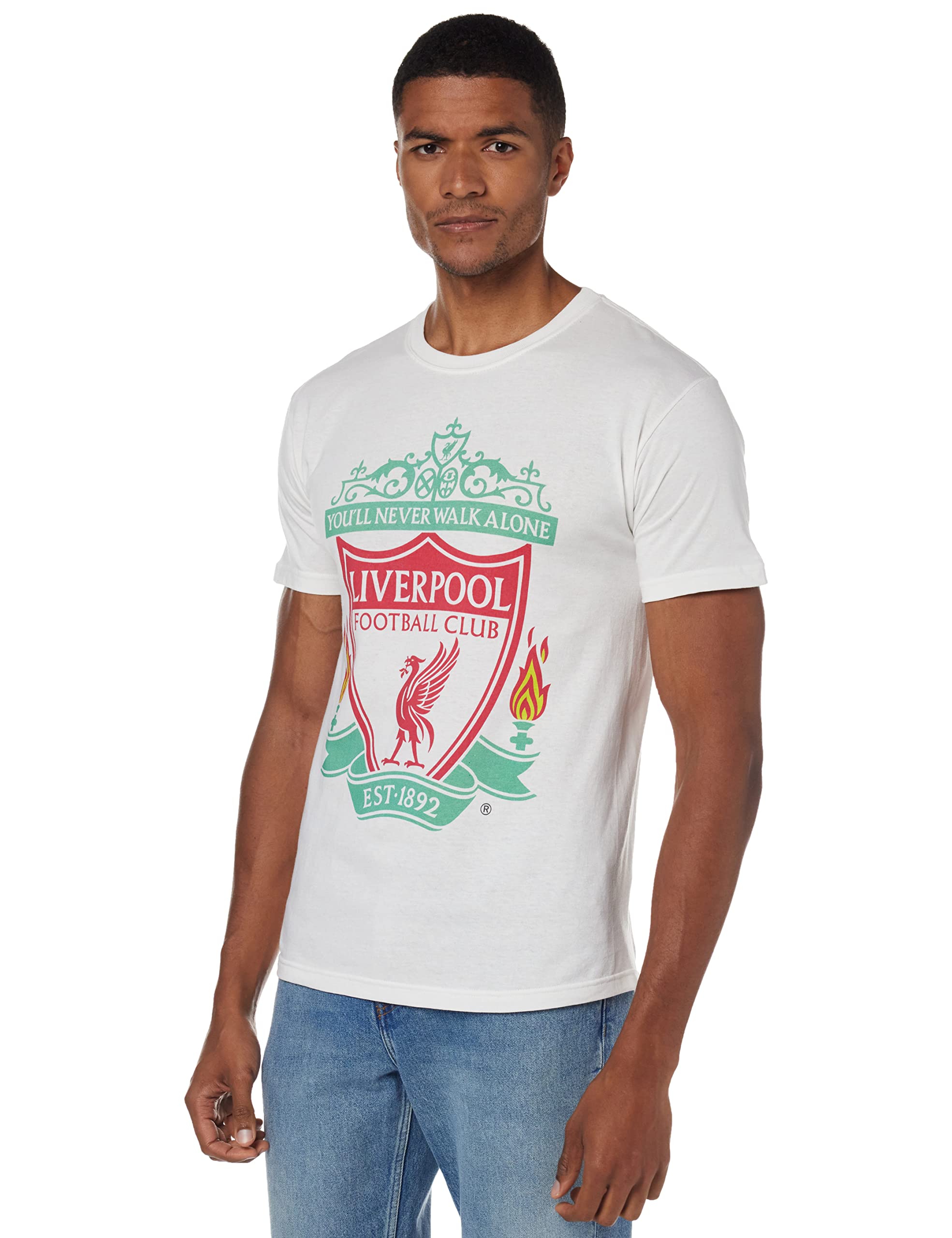 Amazon | リバプールFC AuthenticメンズホワイトYNWA Tシャツ