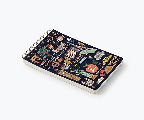 Miniatura 3 de RIFLE PAPER CO. Bon Voyage - Cuaderno pequeño con espiral, 150 páginas, papel sin madera sin revestimiento de 400 GSM, cubierta a todo color con