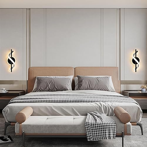 Miniatura 6 de Apliques LED de pared para interiores, luces LED de montaje en pared de 12 W, lámpara de pared moderna en espiral, lámparas de pared de noche,