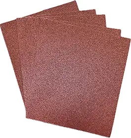 Folha de Lixa Grão 60 – Kit com 5 Folhas 22,5×27,5 cm – Desbaste Rápido para Massa, Madeira, Gesso, Tinta e Reboco