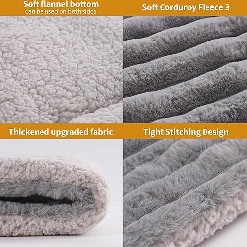 Miniatura 5 de Cama autocalentable para gatos, 22 x 16 pulgadas, reversible de doble cara, alfombrilla autocalentable para gatos y perros, almohadilla lavable para