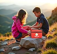 Vista 4 de Mini First Aid Pouch Empty (Bag Only), First Aid Kit prepared at Home, Office, Vehicle, Small First Aid bag, Emergency Kit For Outdoor Adventure