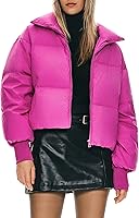 Vista 1 de Orolay - Chaqueta corta de invierno de gran tamaño para mujer, abrigo acolchado con cremallera corta
