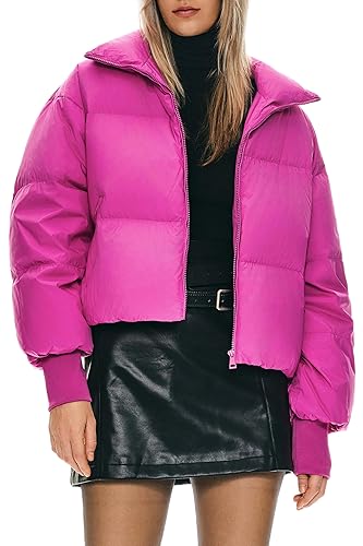 Orolay Puff-O Women's Winter Oversized Cropped Puffer Jacket Zip Up